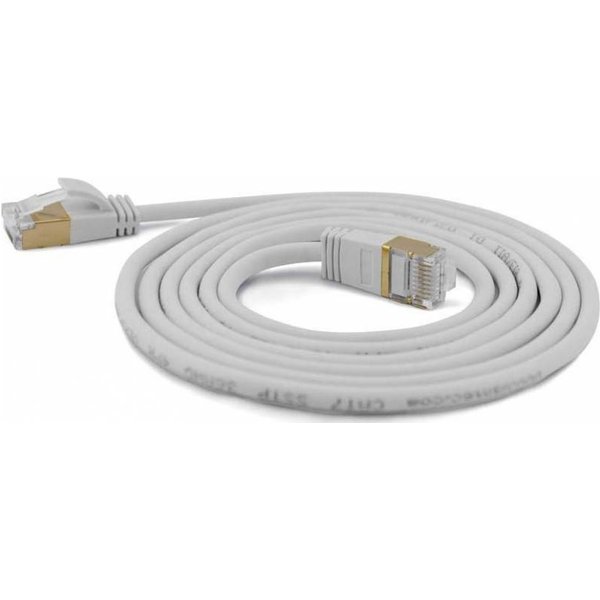 Wantec Patchkabel SSTP CAT7 Ste. CAT6a d=4mm 0,10m grau
