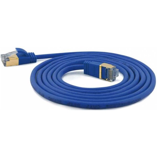Wantec Patchkabel SSTP CAT7 Ste. CAT6a d=4mm 0,10m blau