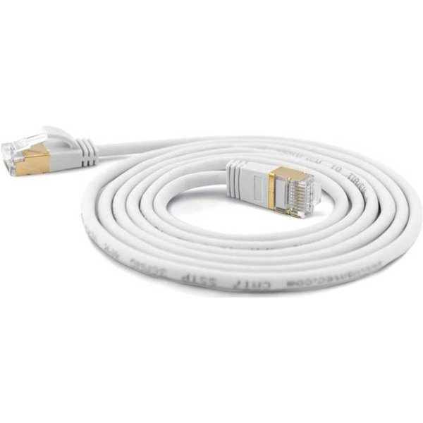 Wantec Patchkabel SSTP CAT7 Ste. CAT6a d=4mm 1,50m weiß