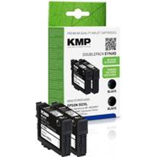 KMP Patrone Epson Pro WF-2865DWF ers. 502XL T02W14 2 x black - Wiederaufbereitet - Kompatibel