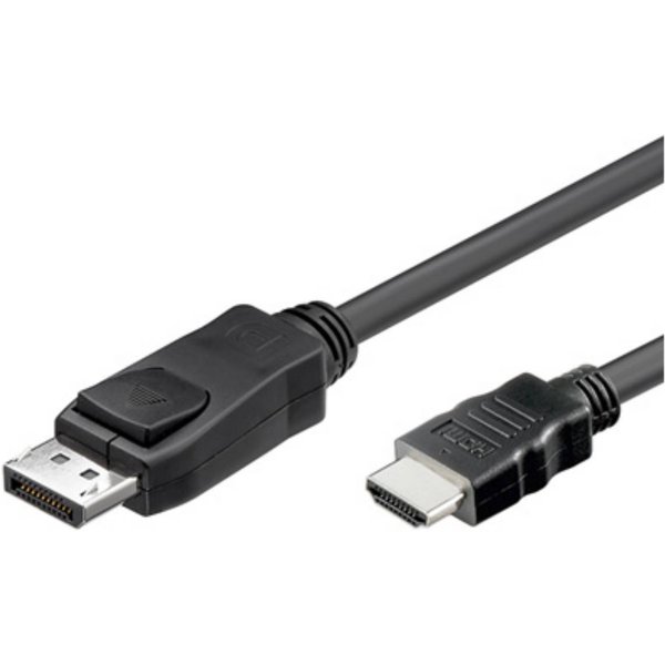 Good Connections Anschlusskabel DisplayPort 1.2 an HDMI - 24K vergoldete Kontakte - OFC - schwarz - 1m