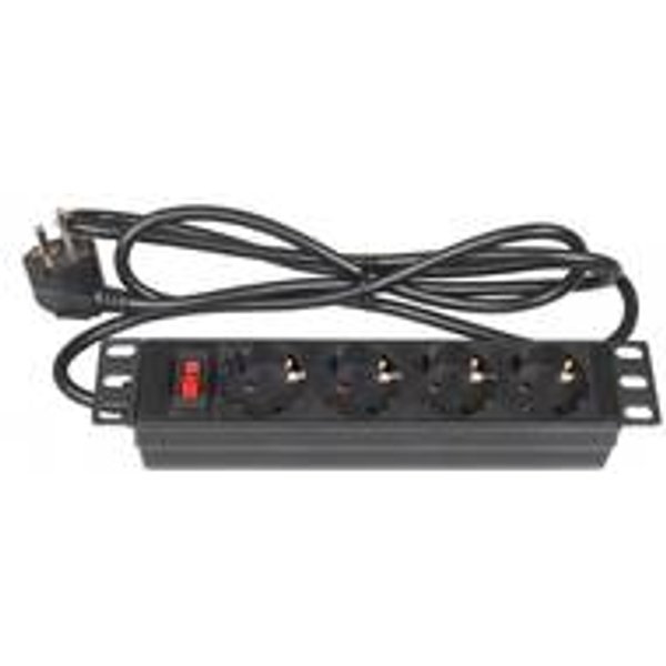 Good Connections GC-N0103 - Standard - 1U - Aluminium - Schwarz - 4 AC-Ausgänge - 1,8 m