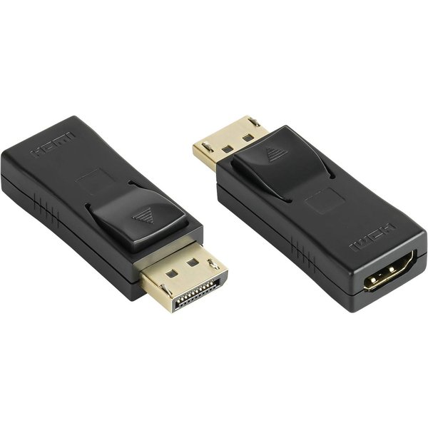 Good Connections Adapter Displayport Stecker an HDMI Buchse - 24K vergoldete Kontakte - schwarz