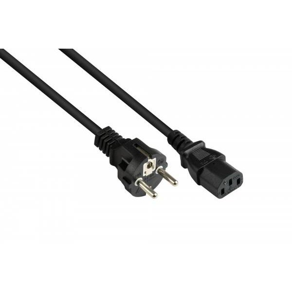 Good Connections P0030-S050 - 5 m - Netzstecker Typ E+F - C13-Koppler - 250 V