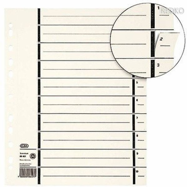 Oxford Trennblatt A4 mit Perforation aus Kraftkarton 100Stk