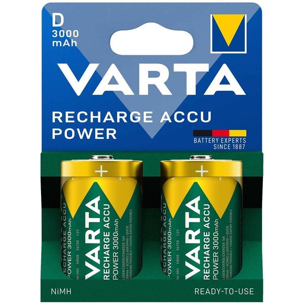 Varta Akku RECHARGE Power D HR20 3000mAh NEU 2St.