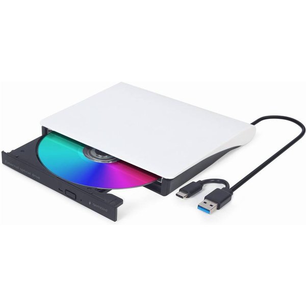 Gembird DVW EXT SLIM DVD-USB-031 white USB-C&3.1 DVD8x CD24x - DVD-Brenner - CD: 24x