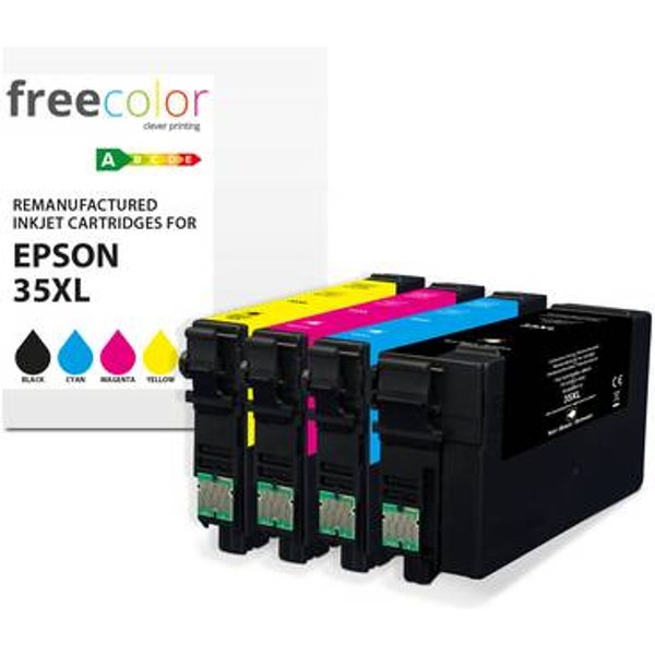 freecolor Patrone Epson 35XL Multipack BK/C/M/C+3x25ml remanufactured - Wiederaufbereitet - Kompatibel