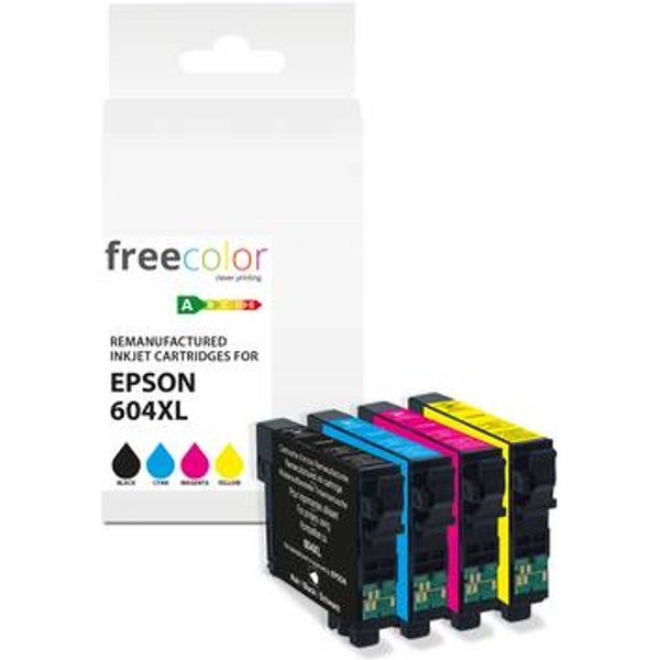 freecolor Patrone Epson 604XL Multipack BK/C/M/Y+3x11ml remanufactured - Wiederaufbereitet - Kompatibel