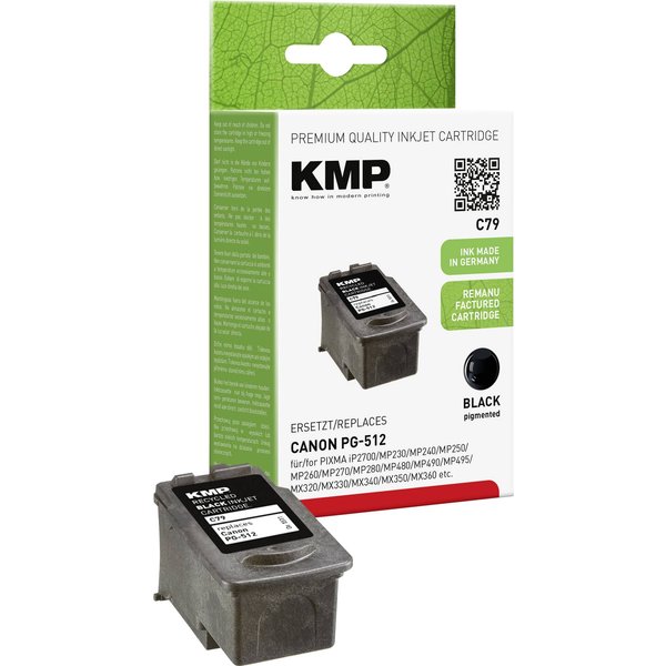 KMP Patrone Canon PG512 black 420 S. C79 refilled