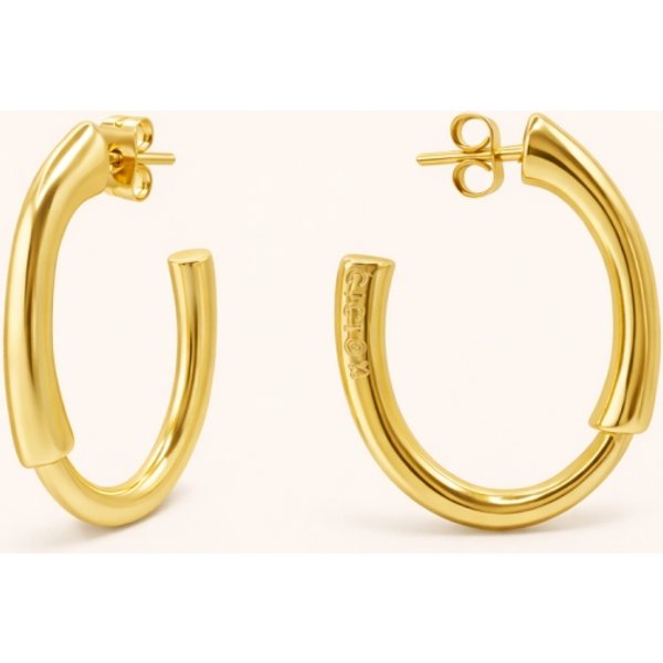 Ciclón Pendientes Mini Bucle Oro | Paco Perfumerías