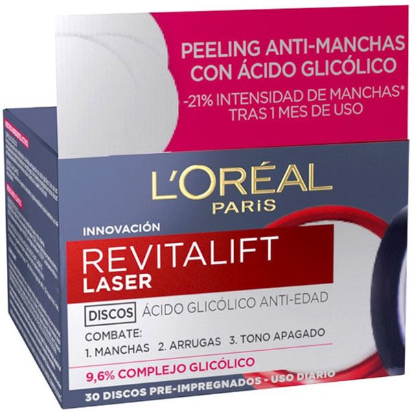L'Oréal Revitalift Laser Discos Ácido Glicólico Anti-Edad // Precio, Comprar