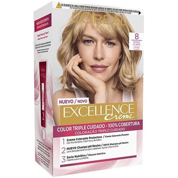 L'Oréal Excellence Creme Nº 8 Rubio Claro // Precio, Comprar
