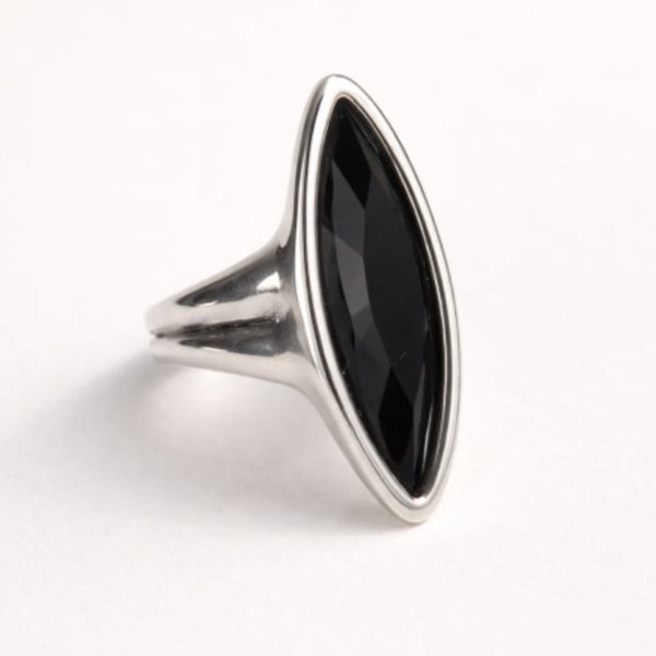 Ciclón Anillo Cala Plata Negro | Paco Perfumerías