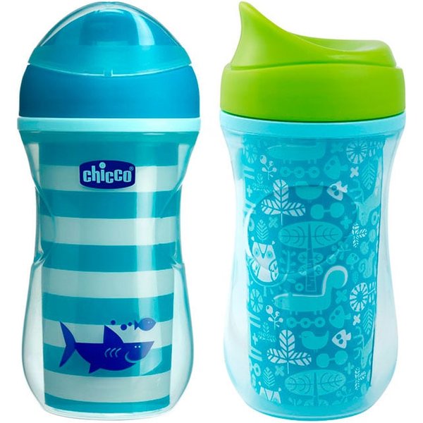 CHICCO Vaso Termo Active Azul-Verde 14 Meses+ // Precio, Comprar