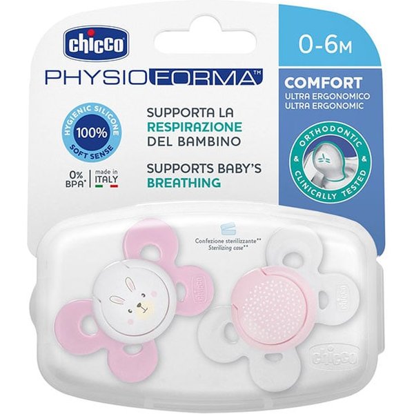 CHICCO Chupete Physio Comfort Silicona Rosa 0-6 Meses // Precio, Comprar