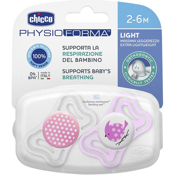 CHICCO Chupete Physio Light Silicona Rosa 2-6 Meses // Precio, Comprar