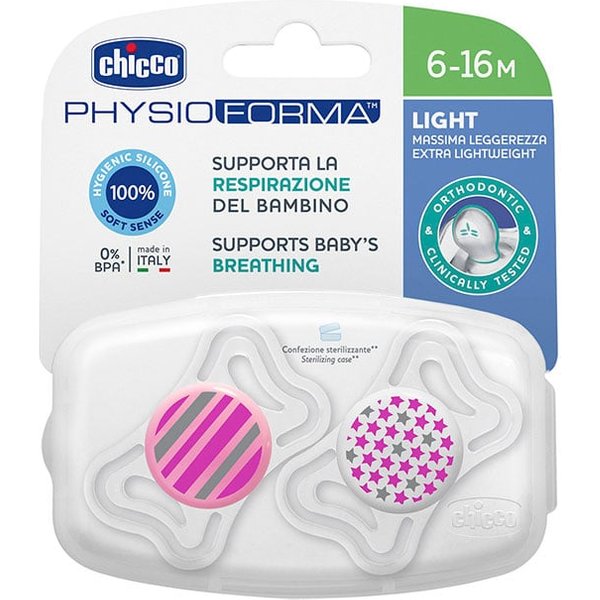 CHICCO Chupete Physio Light Silicona Rosa 6-16 Meses // Precio, Comprar
