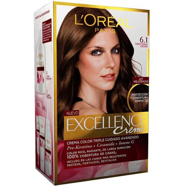 L'Oréal Excellence Creme Nº 6.1 Rubio Oscuro Ceniza // Precio, Comprar