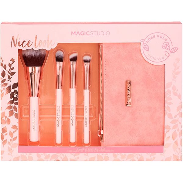 Magic Studio Rose Gold Brushes Set | Paco Perfumerías