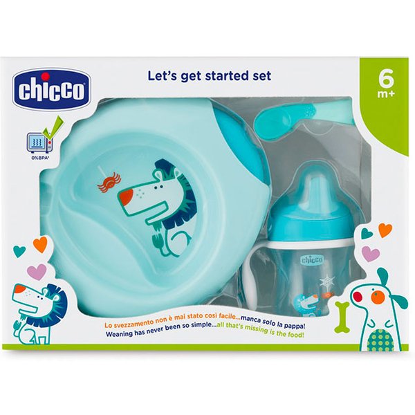 CHICCO Set de Comida Azul 6 Meses+ // Precio, Comprar