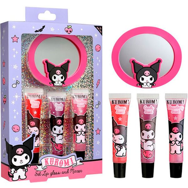 Kuromi Set Lip Gloss & Mirror | Paco Perfumerías