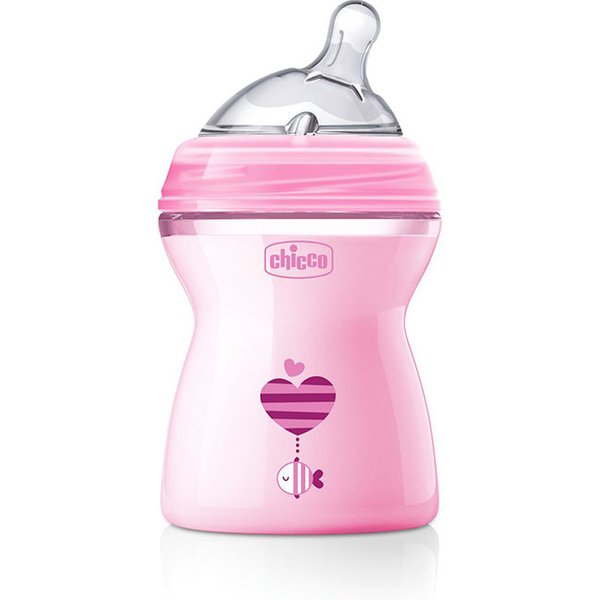 CHICCO Biberón NaturalFeeling Rosa 2 Meses+ // Precio, Comprar