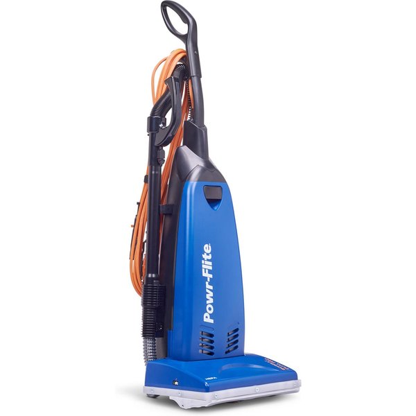 Powr-Flite Borelli Dual Pro Upright Vacuum, 14 Inch Cleaning Width, Dual Motor System, HEPA Filtration, 120 CFM Airflow, 60 Ft. Cord Reach