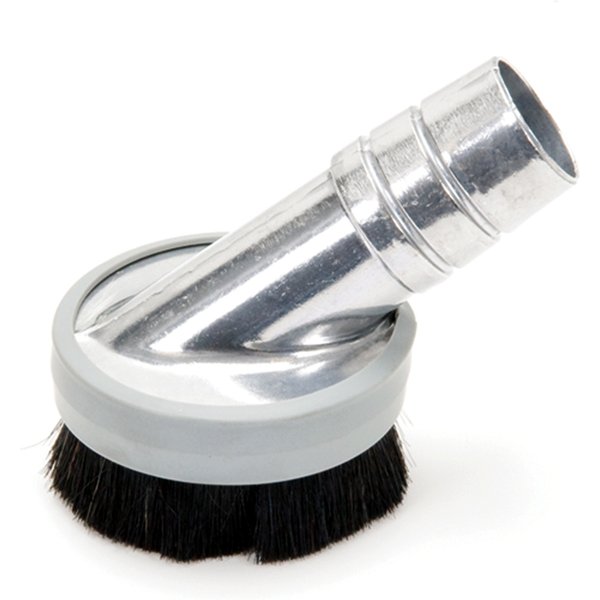 Dust brush, 1-1/2" x 3", Tapered horsehair, Cast aluminum