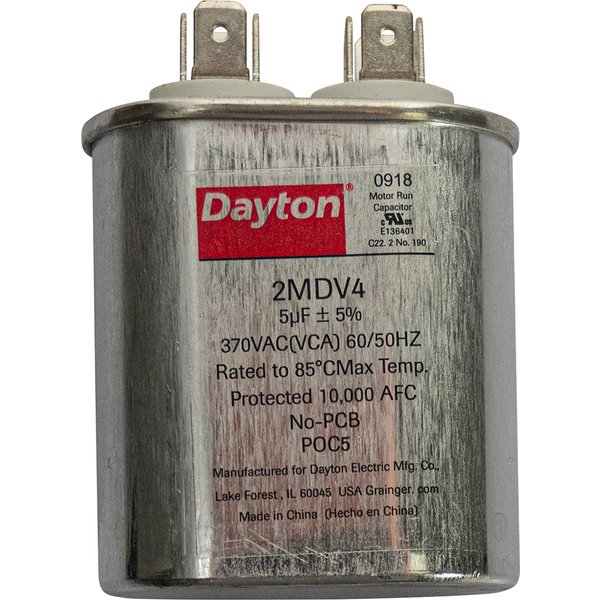 CAPACITOR 5 MFD 370 VAC PD2500 MOTOR