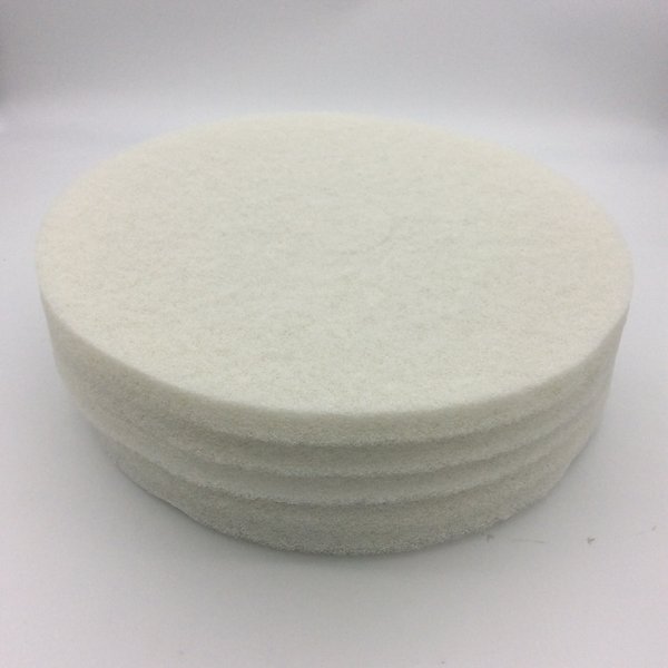 Powr-Flite WT0517 White Polish Extra Fine Pad, 17-Inch Floor Polishing Pad for High-Gloss Floor Finishing