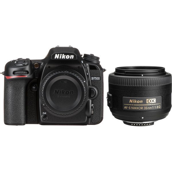 Nikon D7500 DSLR Camera with AF-S DX NIKKOR 35mm f/1.8G Lens