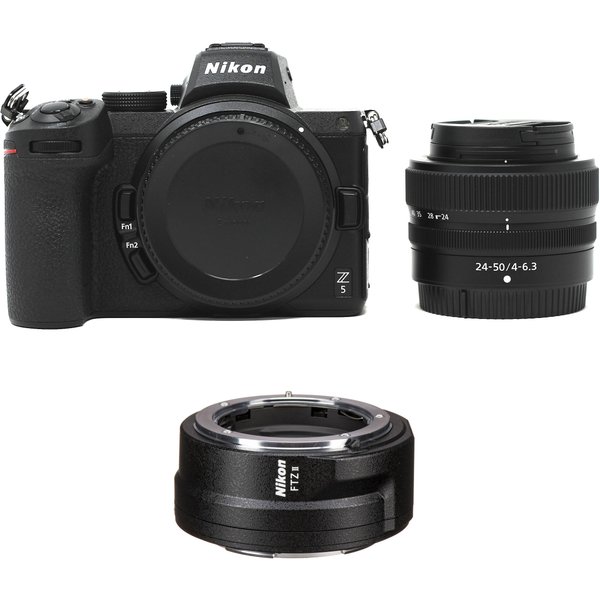 Nikon Z5 Mirrorless Camera with Z 24-50mm f/4-6.3 Lens with FTZ II Mount Adapter