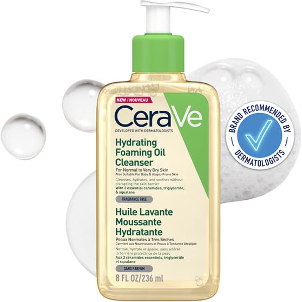 CeraVe Hydrating Foaming Oil Cleanser (236ml)