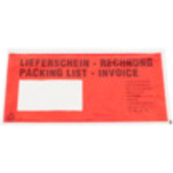 Busta ades. portadoc. ECONOMY, DIN lungo, "Packing list-Invoice", 235 x 125 mm-image