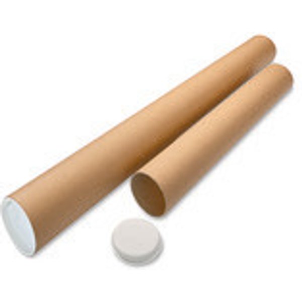 Tubo di cartone ECONOMY lung. utile 610 x 80 mm, A1, coper. e fondo in plastica-image