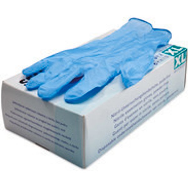 Guanti monouso, nitrile, extra resist., morbidi, taglia XL, dispenser da 100 pz-image