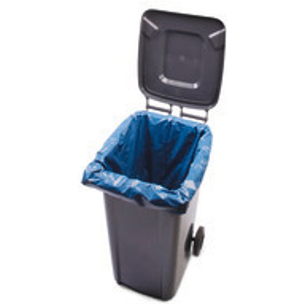 Sacco per bidoni, 65 + 55 x 135 cm, 280 L, blu, spessore 100 µ, pellicola LDPE-image