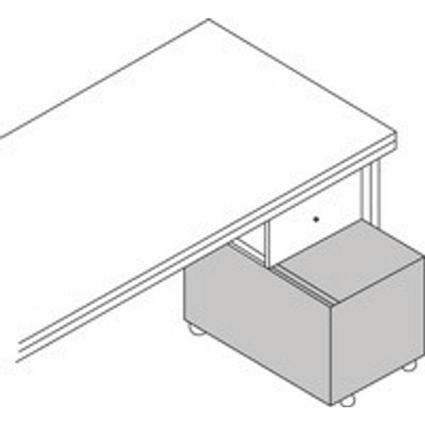 Tavolo da imballo System, cassettiera senza coperchio, 500 x 650 x 525 mm, nero-image