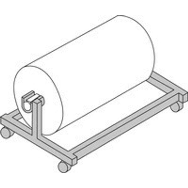 Tavolo da imballo System, supporto rotoli, mobile, 1250 x 600 x 400 mm, nero-image