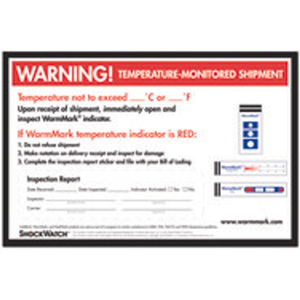 Etichetta di segnalazione WarmMark®, 222 x 146 mm, adesiva, unità 10 pezzi-image
