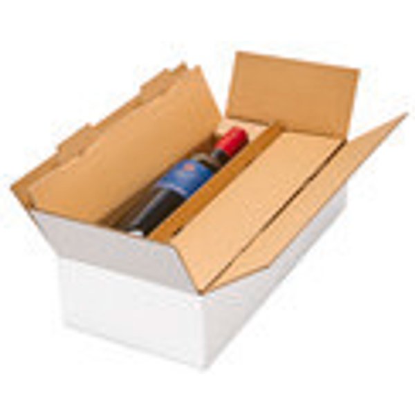 Scatola per 2 bottiglie, 418 x 186 x 92 mm, bianca, altezza max bottiglia 351 mm-image