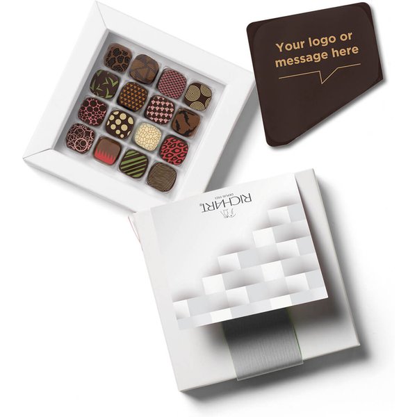 Chocolate Corporate Gifts Gourmet Chocolates Delivered With A Personalized Chocolate Message Card-image