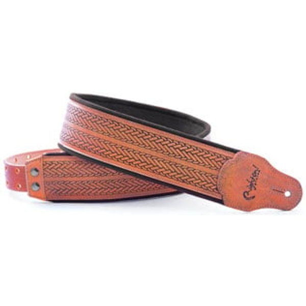 Right On Straps Leathercraft Tress Guitar Strap (Woody)