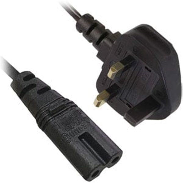 Xclio Figure 8 to UK Mains Lead 1.5m Power Cable