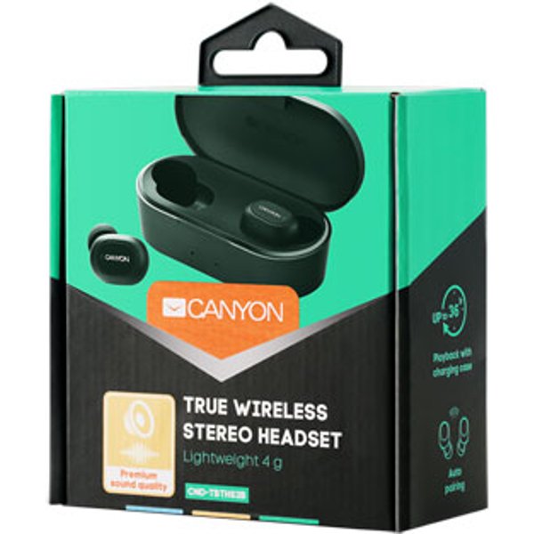 Canyon Wireless Stereo Earbuds Bluetooth 5 for Music & Mobile