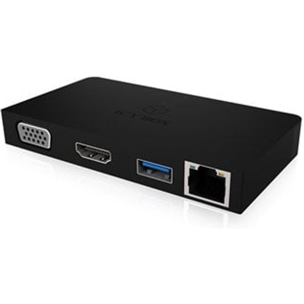 ICY BOX USB Type-C Docking Station with Integrated Cable