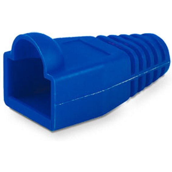 Xclio Blue Snag-free RJ45 Network Cable Connector Boots, Pack of 100