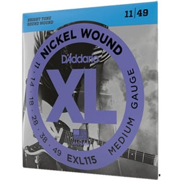 D'Addario EXL115 Nickel Wound Electric Guitar Strings, Medium/Blues-Ja