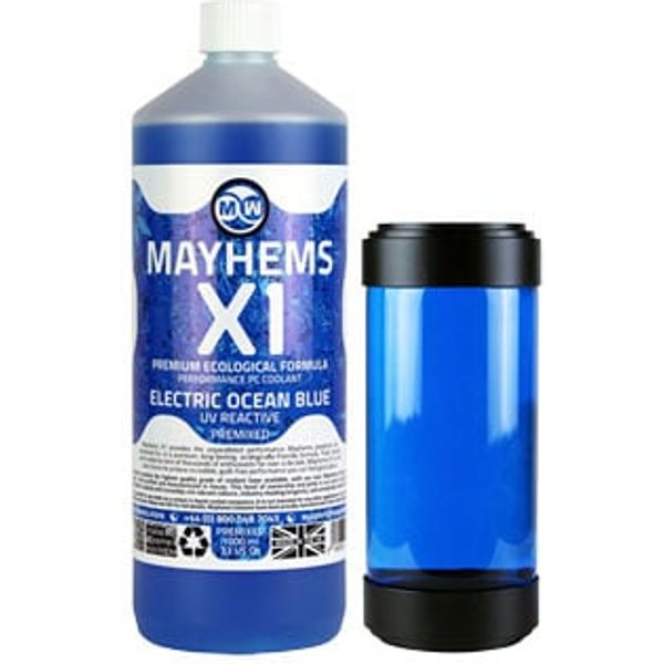 Mayhems X1 Blue Electric Ocean UV Reactive Premixed Fluid - 1L
